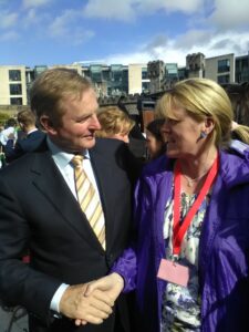An Taoiseach Enda Kenny, TD with Tessa Collins, Pavee Point.  