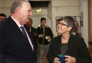 Governor Brian Murphy with Pavee Point Co Director Ronnie Fay ©Photo by Derek Speirs 