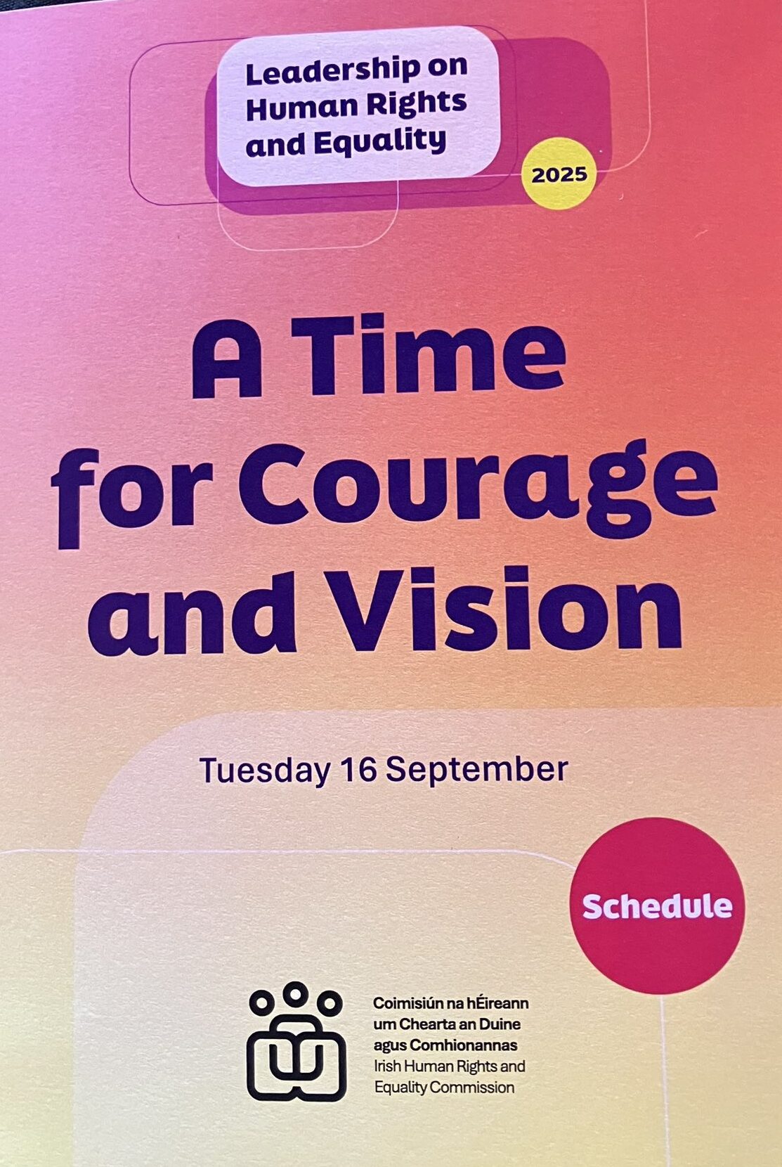 Human Rights and Equality Commission’s conference on ‘Leadership for Human Rights and Equality: A Time for Courage and Vision’